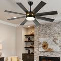 Dextrus 60 in Modern LED Outdoor/Indoor Ceiling Fan with Remote Control