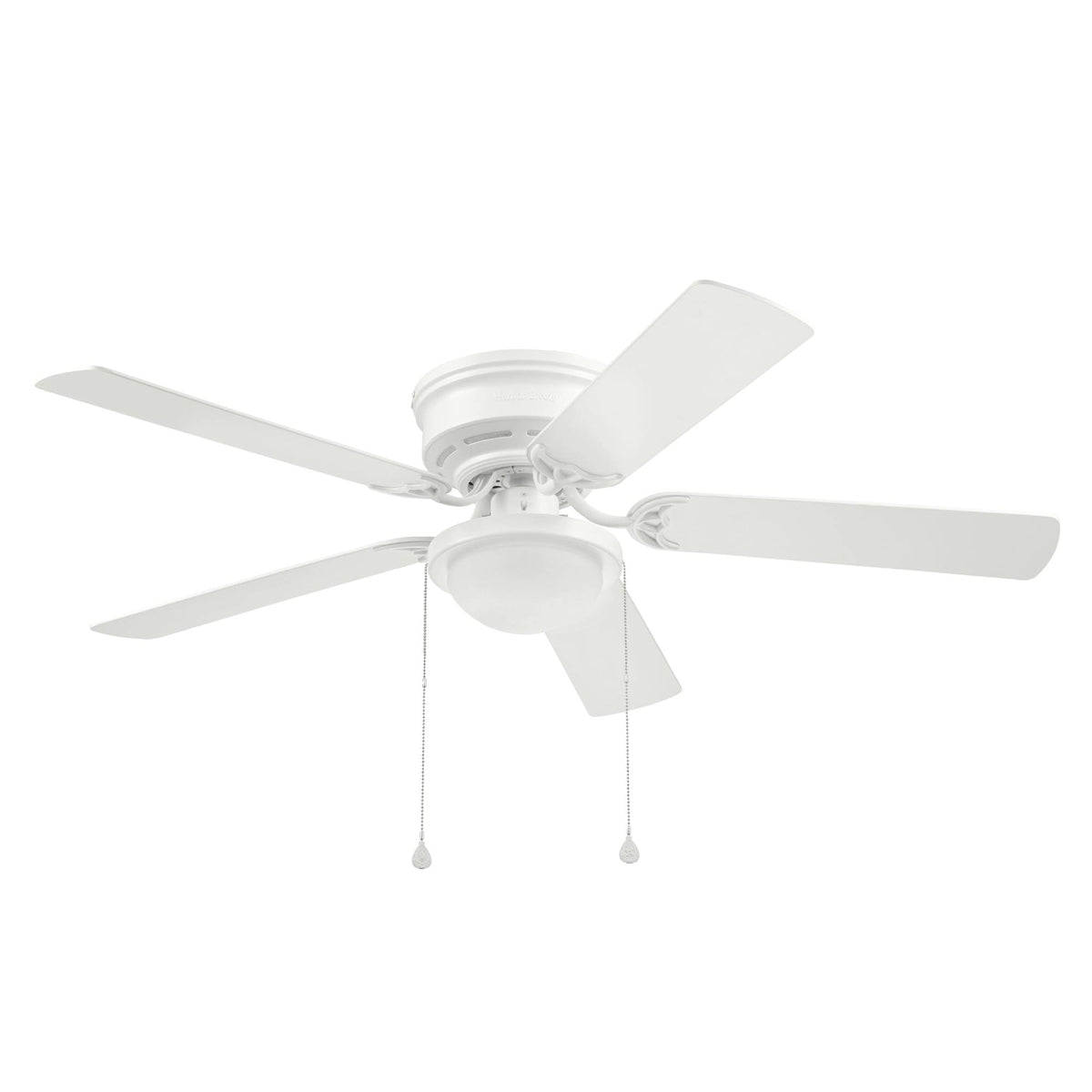 Harbor Breeze Armitage 52 in White LED Indoor Flush Mount Ceiling Fan with Light (5 Blade) 42600
