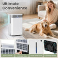 32 Pints 2000 sq ft Basement Dehumidifier with Drain Hose, 24H Timer & 3 Color Indicator, Quiet Portable Dehumidifier for Home, Bedroom, Bathroom