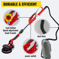 Drywall Sander 850W, Electric Drywall Sander, Electric Sander, with LED Strip Light and Vacuum Bag, Variable Speed 800 1750 RPM, Foldable Sheetrock
