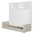Queen Murphy Bed with Sofa 2 in 1 Design, Storage Solutions & Dual Piston Mechanism