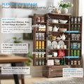 72 Inch Tall Farmhouse Kitchen Pantry Cabinet Stylish Storage Cupboard