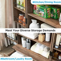 72 Inch Tall Farmhouse Kitchen Pantry Cabinet Stylish Storage Cupboard