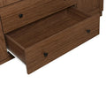 Freestanding 4 Door Wardrobe Armoire with 2 Drawers and Hanging Rods for Clothes Storage