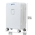 24 in Checked Luggage with Front Pocket, USB Charging Port, Built in Lock Carry on Suitcase, Cup Holder and Phone Holder, Medium Hardside Suitcase