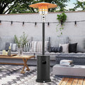 50,000 BTU Propane Outdoor Heater, Round Patio Heater with Stainless Steel Burner, Tip Over, Flame Out Protection, Wheels, CSA Certificated