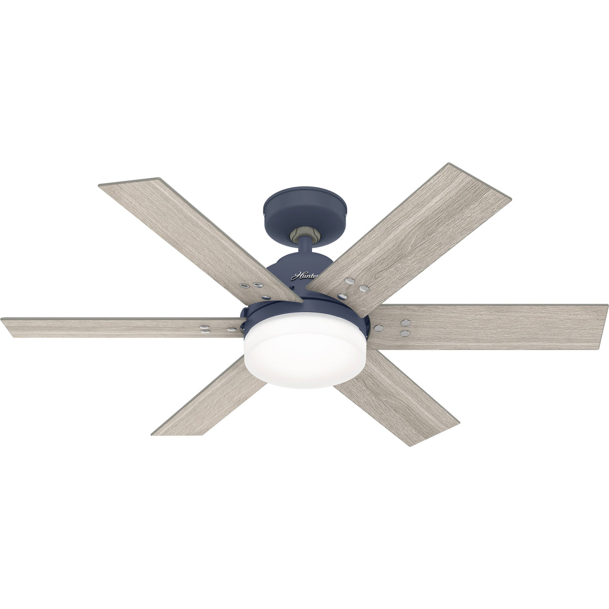 Hunter Pacer Ceiling Fan with LED Light Indigo Blue 44 in