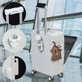 24 in Checked Luggage with Front Pocket, USB Charging Port, Built in Lock Carry on Suitcase, Cup Holder and Phone Holder, Medium Hardside Suitcase