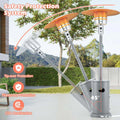 50,000 BTU Propane Outdoor Heater, Round Patio Heater with Stainless Steel Burner, Tip Over, Flame Out Protection, Wheels, CSA Certificated