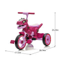 Xuanlur Kids Ride on Dinosaur Tricycle, Toddlers Kid Trike with Wide Flash Wheels, Anti Slip Pedals, Rear Basket, Music & LED Lights, Toddler Bike