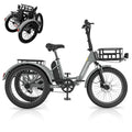 ABORON 3.0 Fat Tire Electric Trike for Senior Foldable E Bike, 500W Motorized Tricycle Adult 20" Folding 3 Wheel Electric Commute Bike Trike W/48V