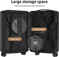 20 in Carry on Luggage with Cup Holder & USB Port, Airline Approved TSA Locked Luggage, Lightweight PC Material Travel Suitcase
