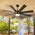 Dextrus 60 in Modern LED Outdoor/Indoor Ceiling Fan with Remote Control