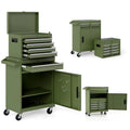 2 in 1 Rolling Tool Chest, 5-Drawer Tool Storage Cabinet with Wheels, Adjustable Shelf, Tool Box Organizer for Garage Warehouse Workshop