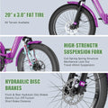 ABORON 3.0 Fat Tire Electric Trike for Senior Foldable E Bike, 500W Motorized Tricycle Adult 20" Folding 3 Wheel Electric Commute Bike Trike W/48V