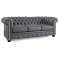Hancock Tufted Top Grain Italian Leather Chesterfield Sofa Dimensions: 31" H x 86" W x 40" D