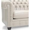Hancock Tufted Top Grain Italian Leather Chesterfield Sofa Dimensions: 31" H x 86" W x 40" D