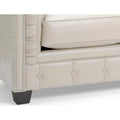 Hancock Tufted Top Grain Italian Leather Chesterfield Sofa Dimensions: 31" H x 86" W x 40" D