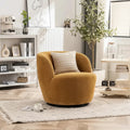 Modern Swivel Barrel Chair with 360 Degree Rotation Single Fabric Accent Chair