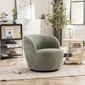 Modern Swivel Barrel Chair with 360 Degree Rotation Single Fabric Accent Chair