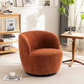 Modern Swivel Barrel Chair with 360 Degree Rotation Single Fabric Accent Chair
