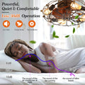 Industrial Cage Ceiling Fan Low Profile 7 Blade Fan with Remote & Light Modern Rustic Cooling for Small Spaces