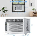 GAOMON Smart 6000 BTU Window Air Conditioner WiFi Enabled AC with Remote & App Control, Timer, Sleep Mode, Easy Install Kit, Cools Rooms up to 350