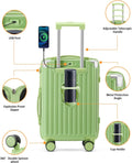 20 in Carry on Luggage with Cup Holder & USB Port, Airline Approved TSA Locked Luggage, Lightweight PC Material Travel Suitcase