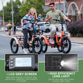ABORON 3.0 Fat Tire Electric Trike for Senior Foldable E Bike, 500W Motorized Tricycle Adult 20" Folding 3 Wheel Electric Commute Bike Trike W/48V