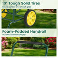 Garden Hose Reel Cart Holds 230FT of 5/8" Hose, Heavy Duty Hose Cart with 2 Wheels & Storage Basket, Portable Water Hose Organizer for Yard