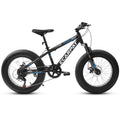 20 in Mountain Bike for 7 15 Years Old, 7 Speed Kids Bike with High Carbon Steel Frame, Fat Tire and Dual Disc Brake, Front Suspension Mountain