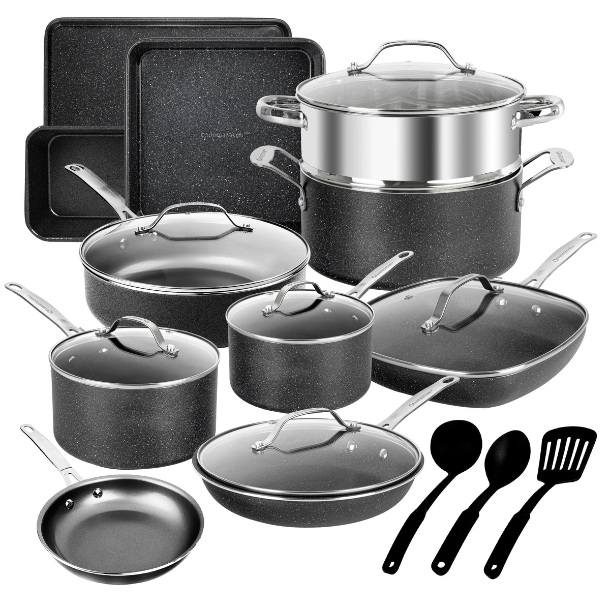 Granite Stone 20 Piece Complete Cookware + Bakeware Set with Ultra Non Stick