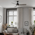 Vaxcel Curtiss Satin Brass Mid Century Modern MCM Wood Propeller Ceiling Fan with LED Light Kit and Remote
